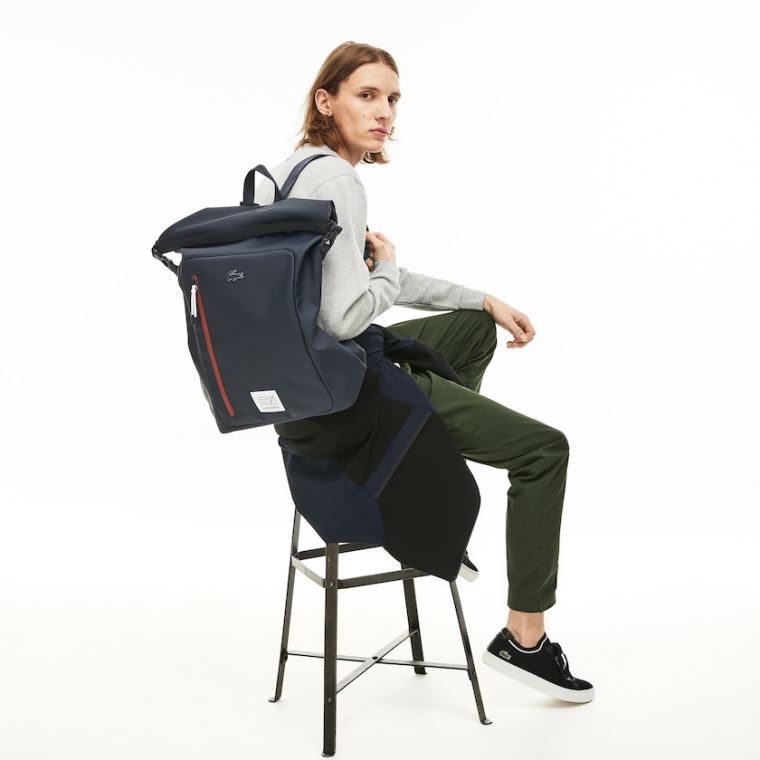 Lacoste L.12.12 Concept Backpack Sötétkék | UJkN7MJQ