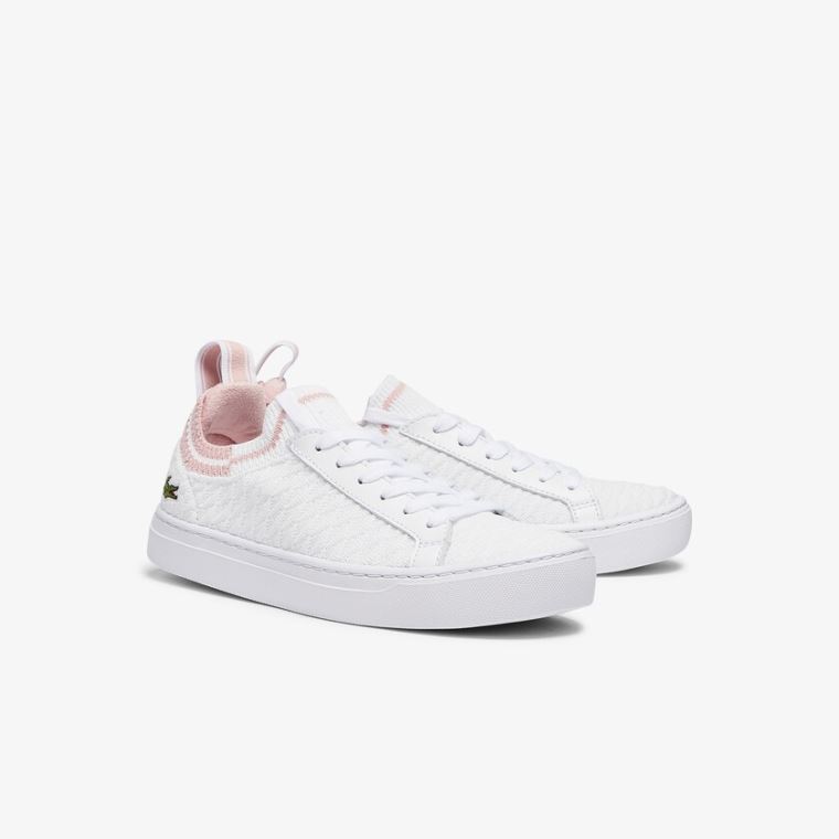 Lacoste La Piquée Textil Sneakers Fehér Rózsaszín | 7g0rQEu1