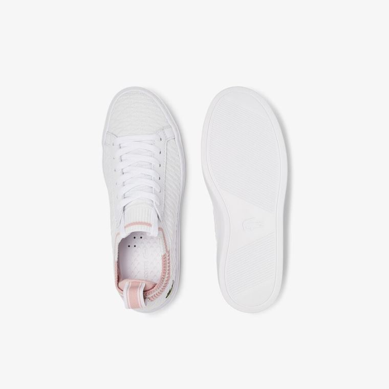 Lacoste La Piquée Textil Sneakers Fehér Rózsaszín | 7g0rQEu1