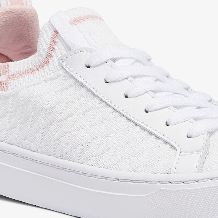 Lacoste La Piquée Textil Sneakers Fehér Rózsaszín | 7g0rQEu1