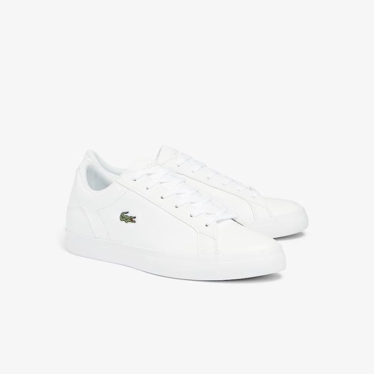 Lacoste Lerond BL Bőr and Szintetikus Sneakers Fehér | G737NMbf