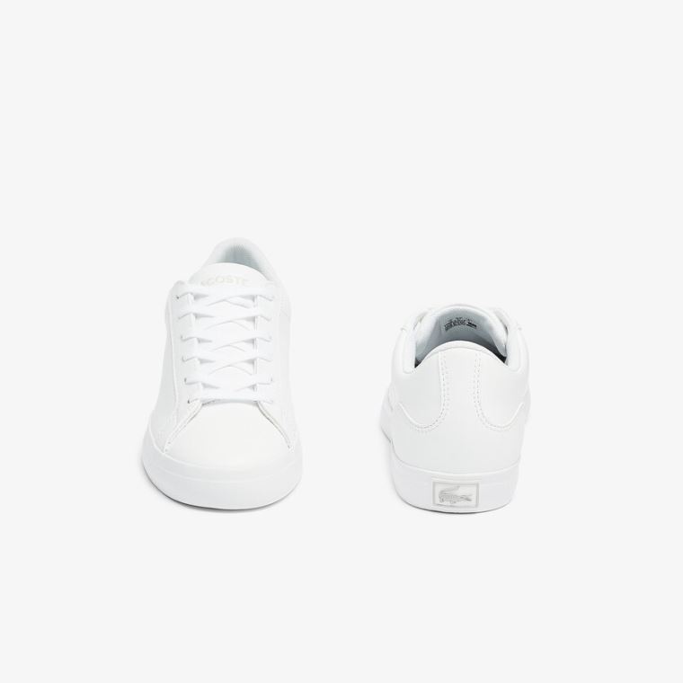 Lacoste Lerond BL Bőr and Szintetikus Sneakers Fehér | G737NMbf