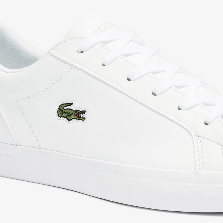 Lacoste Lerond BL Bőr and Szintetikus Sneakers Fehér | G737NMbf