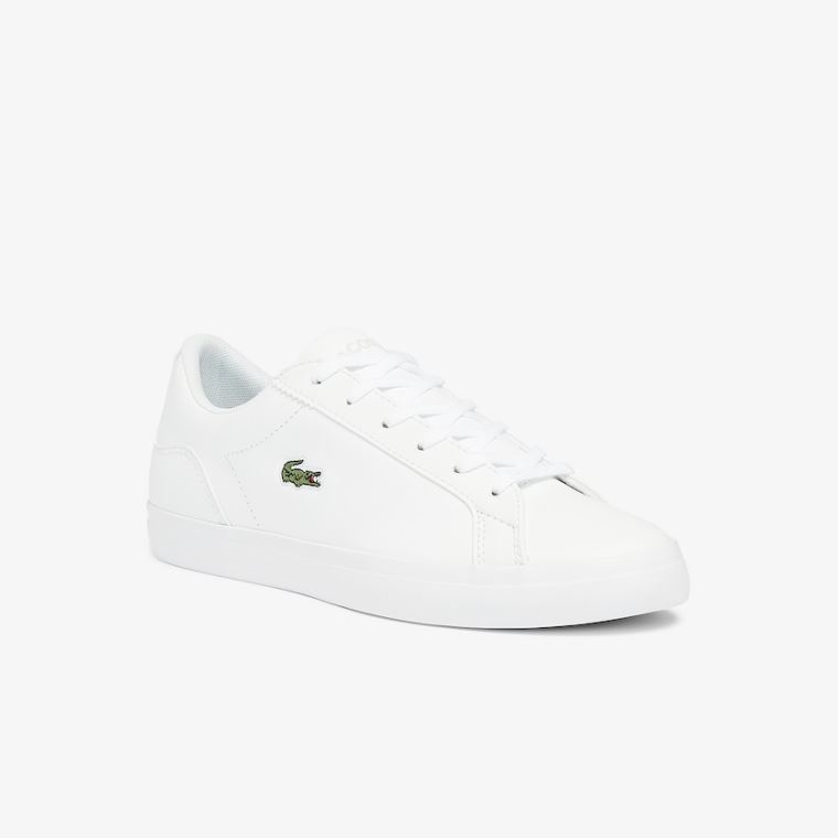 Lacoste Lerond BL Bőr and Szintetikus Sneakers Fehér | G737NMbf