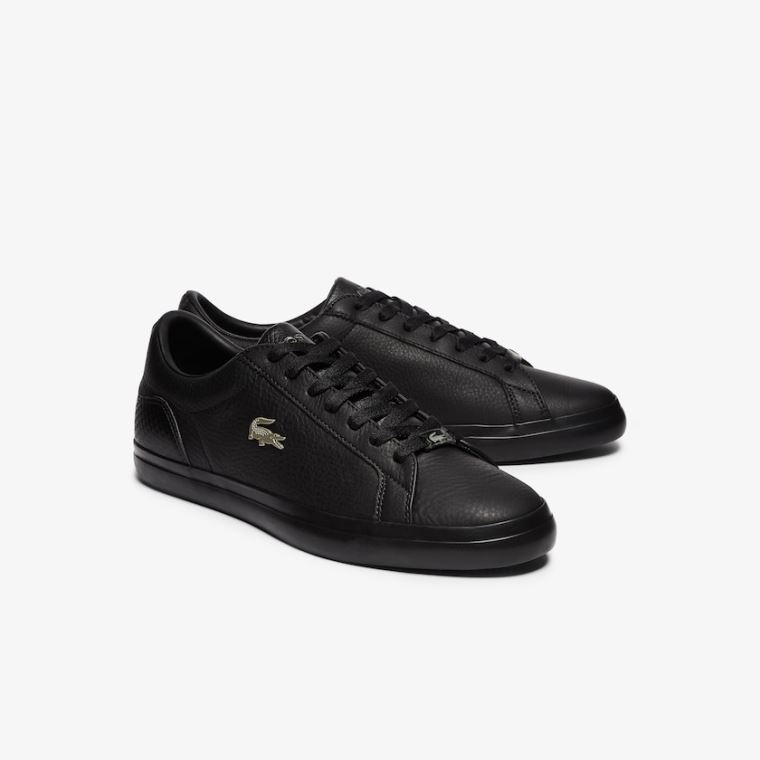 Lacoste Lerond Bőr and Szintetikus Sneakers Fekete | sQCC2njI