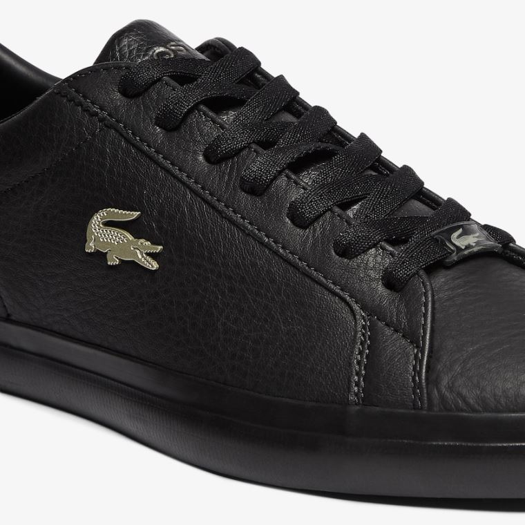 Lacoste Lerond Bőr and Szintetikus Sneakers Fekete | sQCC2njI