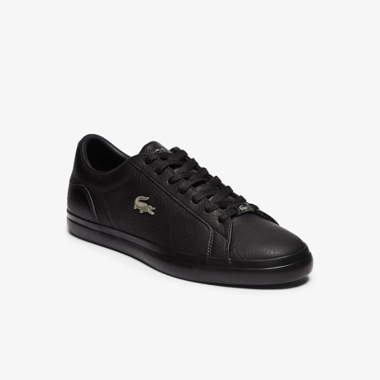 Lacoste Lerond Bőr and Szintetikus Sneakers Fekete | sQCC2njI