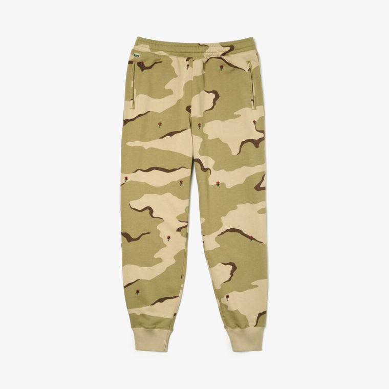 Lacoste Live Rose Embroidered Camo Sweatpant Bézs Fehér | GowhMxic