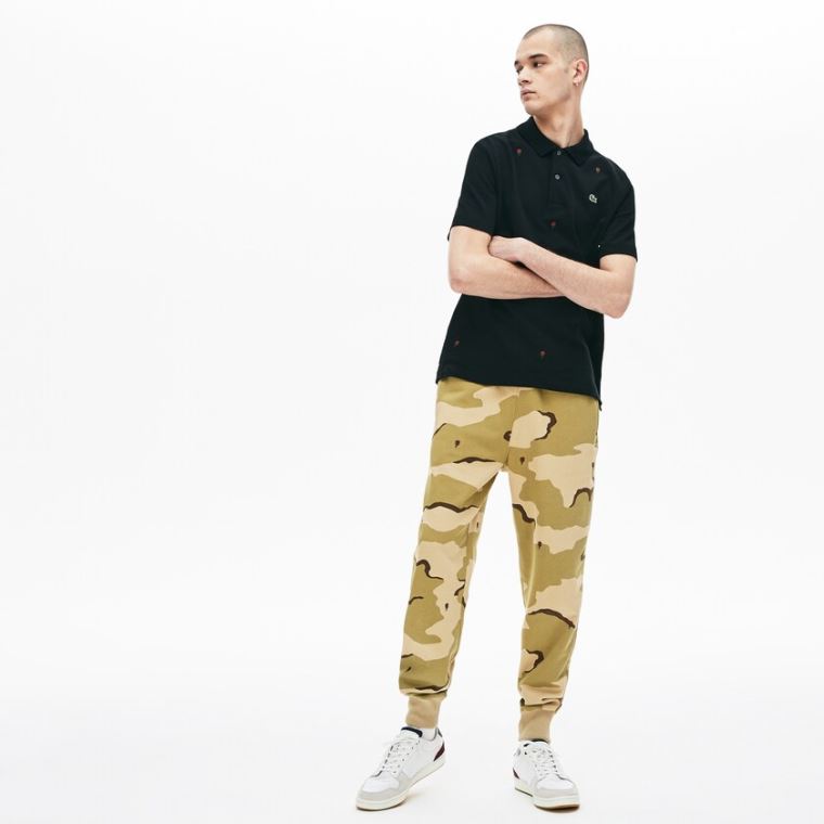 Lacoste Live Rose Embroidered Camo Sweatpant Bézs Fehér | GowhMxic