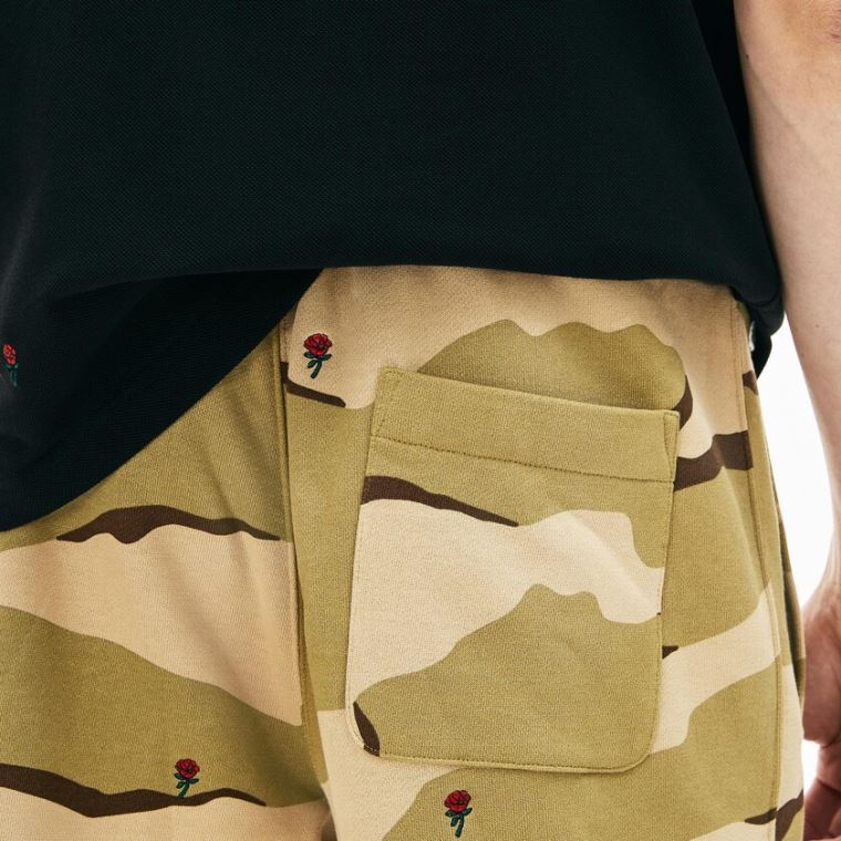 Lacoste Live Rose Embroidered Camo Sweatpant Bézs Fehér | GowhMxic