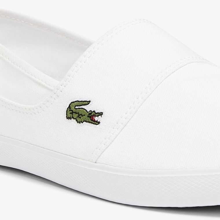 Lacoste Marice Vászon Slip-ons Fehér | LVIQcE7p