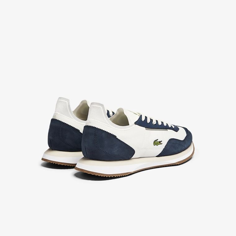 Lacoste Match Break Textil Sneakers Fehér Sötétkék | 0UoqYnmV