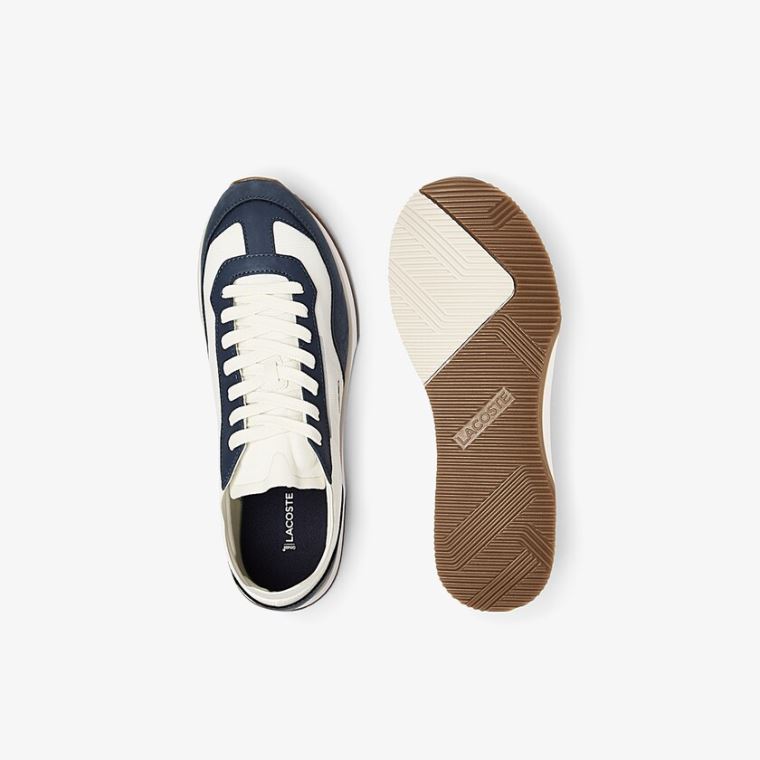 Lacoste Match Break Textil Sneakers Fehér Sötétkék | 0UoqYnmV