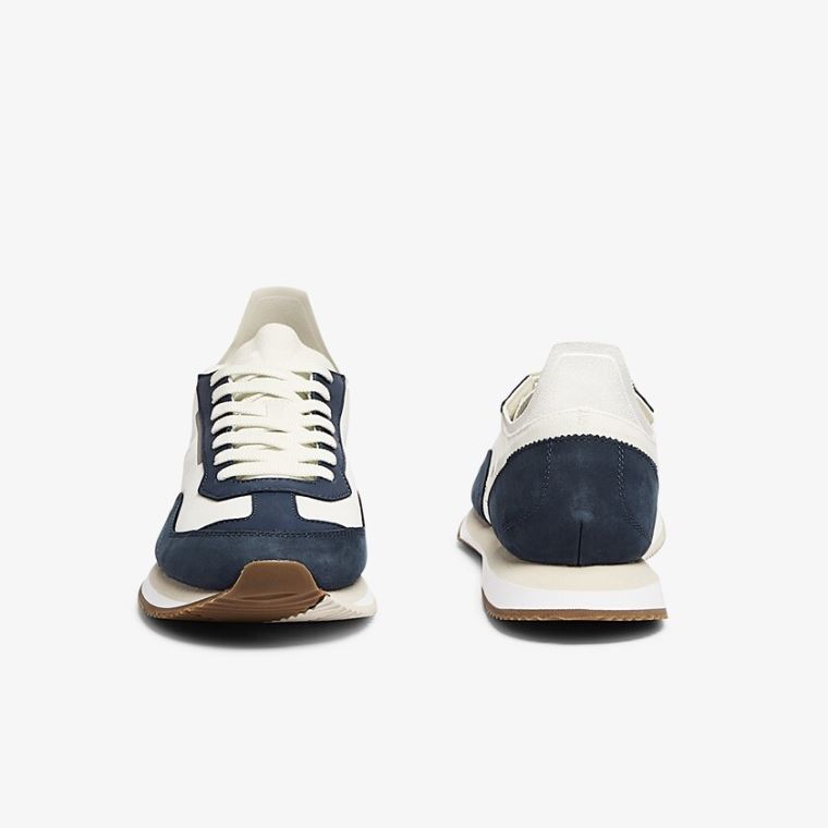 Lacoste Match Break Textil Sneakers Fehér Sötétkék | 0UoqYnmV