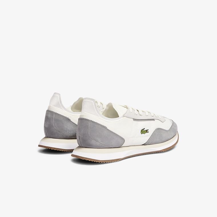 Lacoste Match Break Textil Sneakers Fehér Szürke | 7ZCmvuBw