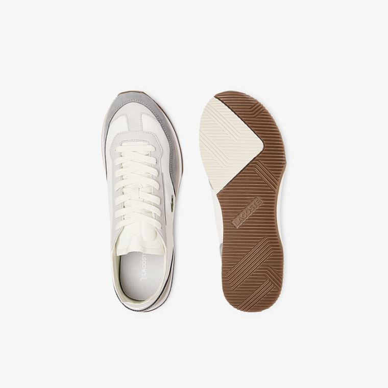 Lacoste Match Break Textil Sneakers Fehér Szürke | 7ZCmvuBw