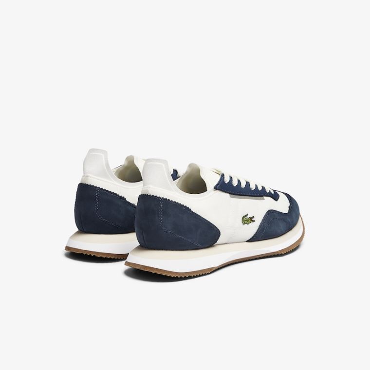 Lacoste Match Break Textil Sneakers Fehér Sötétkék | 9oWOc30o