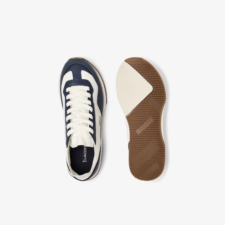 Lacoste Match Break Textil Sneakers Fehér Sötétkék | 9oWOc30o