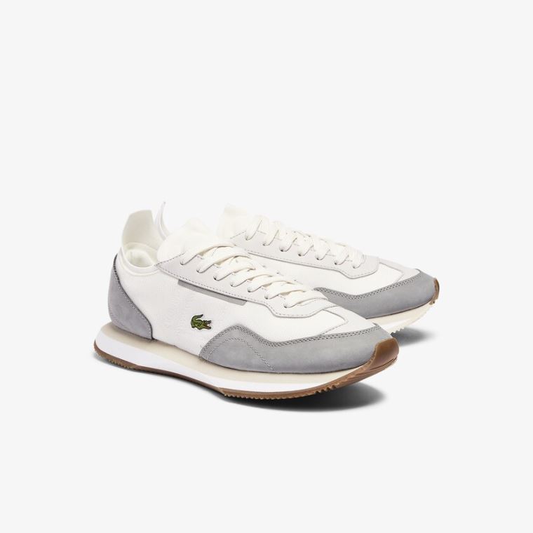 Lacoste Match Break Textil Sneakers Fehér Szürke | bCDhteR8