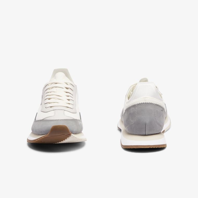 Lacoste Match Break Textil Sneakers Fehér Szürke | bCDhteR8