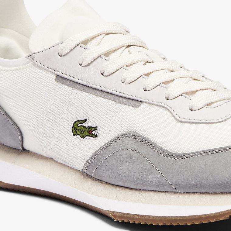 Lacoste Match Break Textil Sneakers Fehér Szürke | bCDhteR8