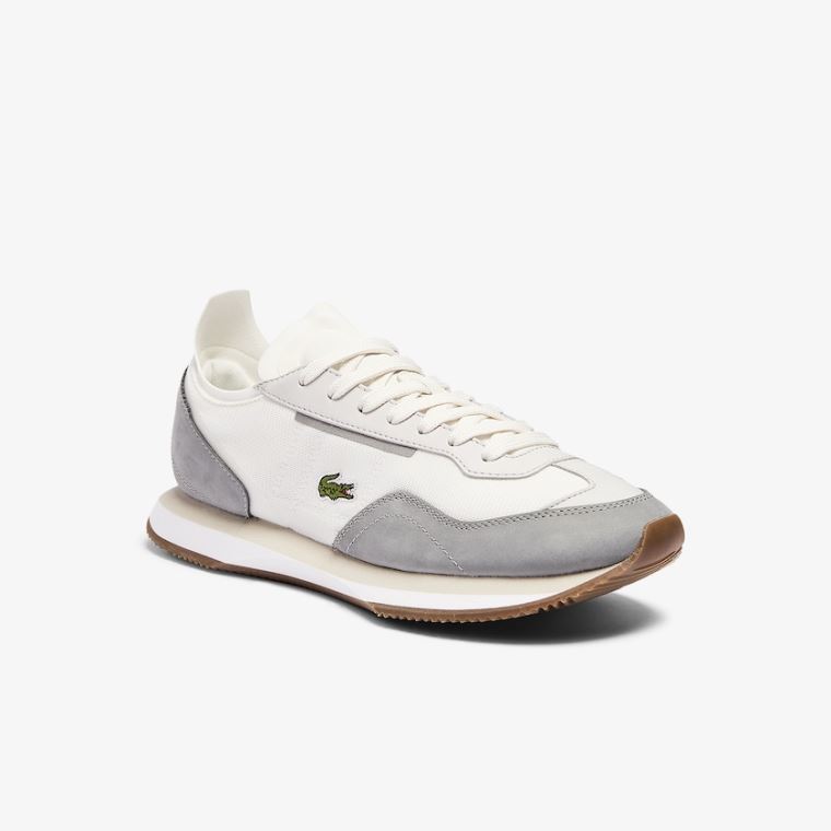 Lacoste Match Break Textil Sneakers Fehér Szürke | bCDhteR8