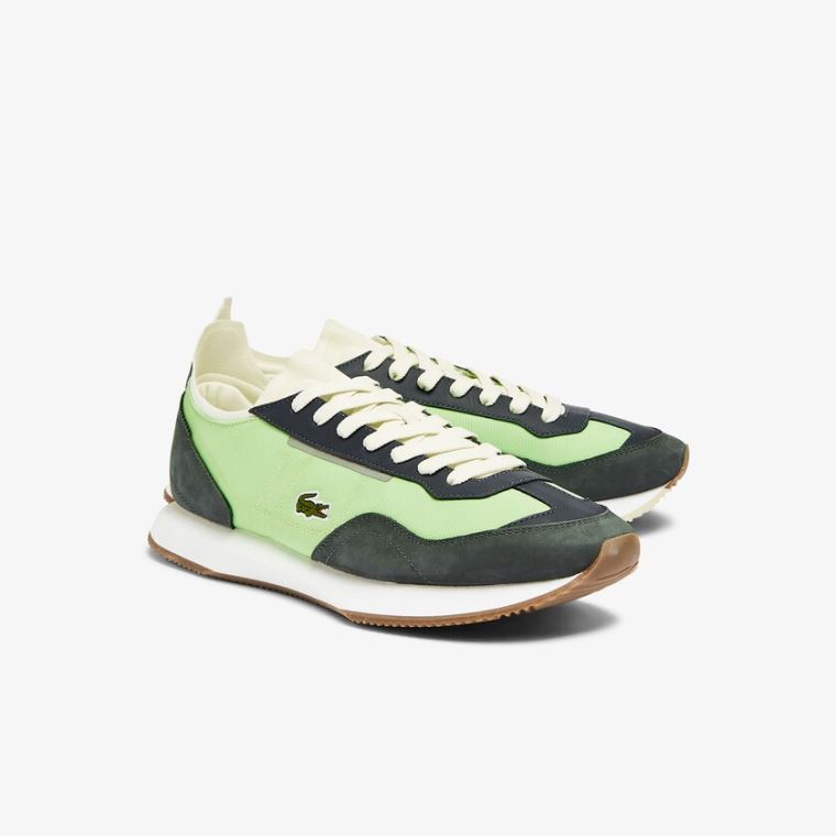 Lacoste Match Break Textil Sneakers Olivazöld Világos Zöld | neF6Ped0