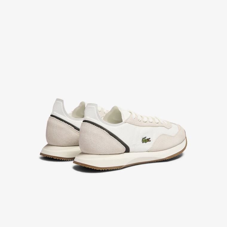 Lacoste Match Break Textil and Velúr Sneakers Fehér Sötétzöld | Rys5SeyX