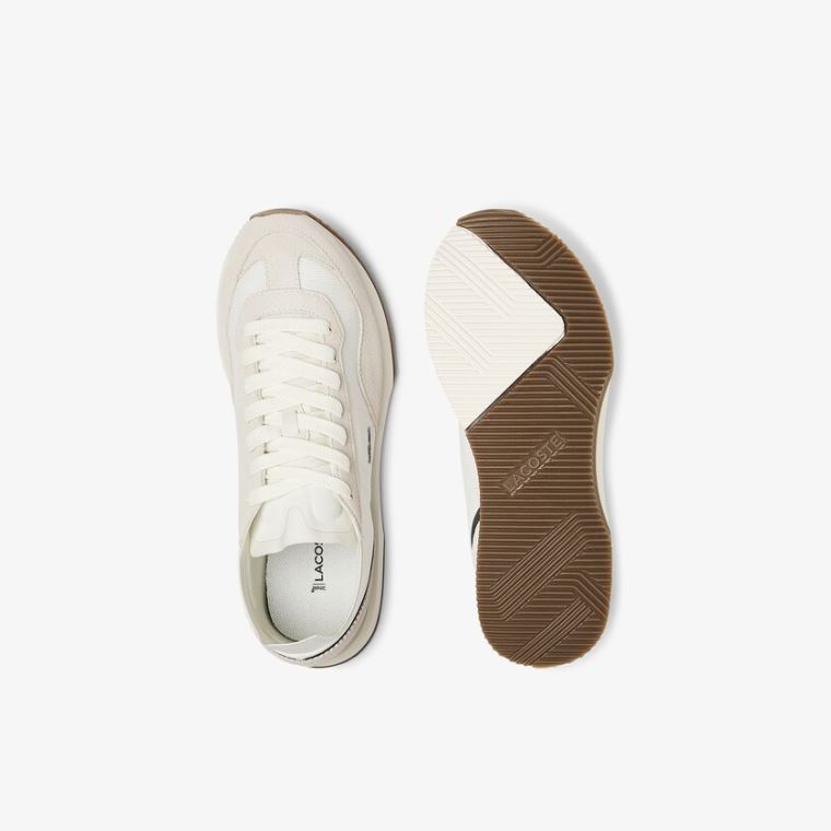 Lacoste Match Break Textil and Velúr Sneakers Fehér Sötétzöld | Rys5SeyX