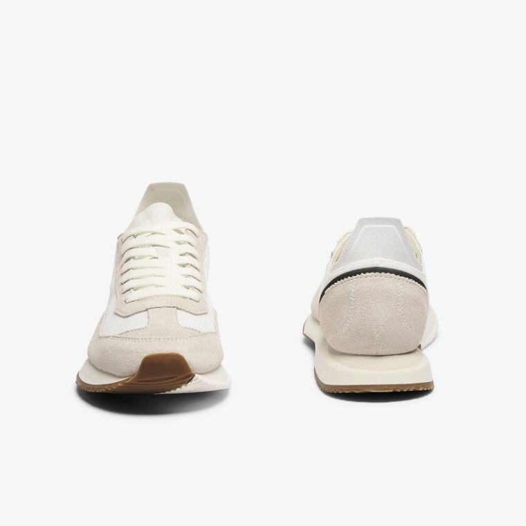 Lacoste Match Break Textil and Velúr Sneakers Fehér Sötétzöld | Rys5SeyX