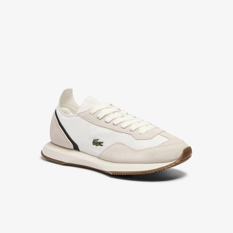 Lacoste Match Break Textil and Velúr Sneakers Bézs Zöld | apOpZjDC