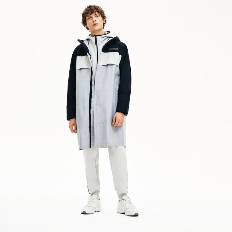 Lacoste Motion Packable Crease-Proof Parka Sötétszürke Szürke | QfXfLNqd