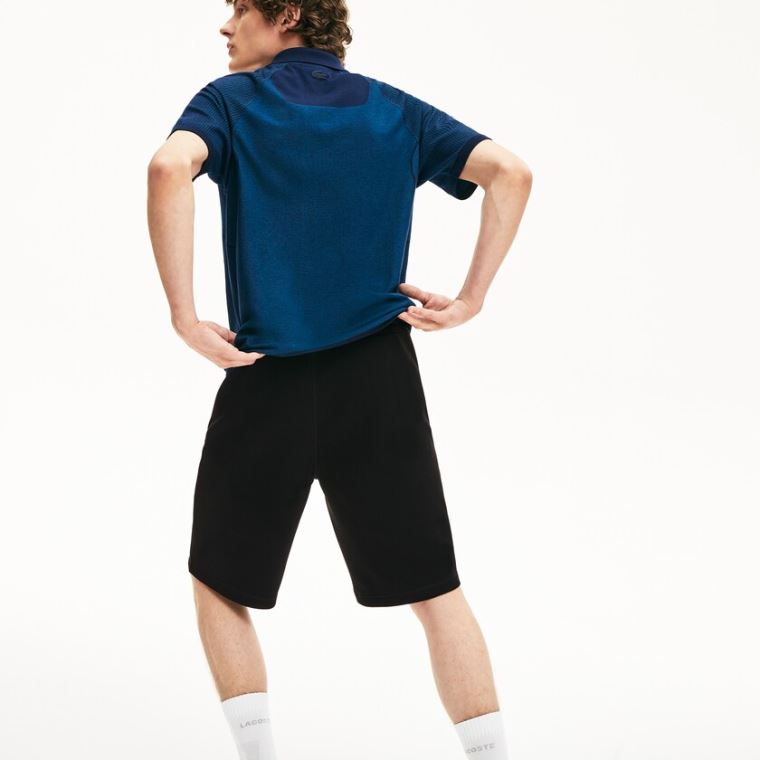 Lacoste Motion Stretch Pamut Bermuda Shorts Fekete | HtbGkiSS