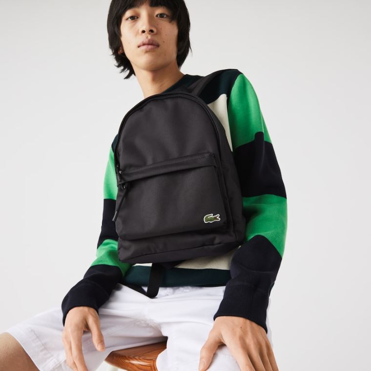 Lacoste Neocroc Small Vászon Backpack Fekete | gyKEuhrk