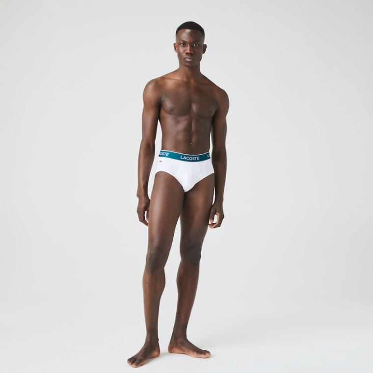 Lacoste Pack Of 3 Alkalmi Briefs Fekete Fehér Szürke | iAGnxelq