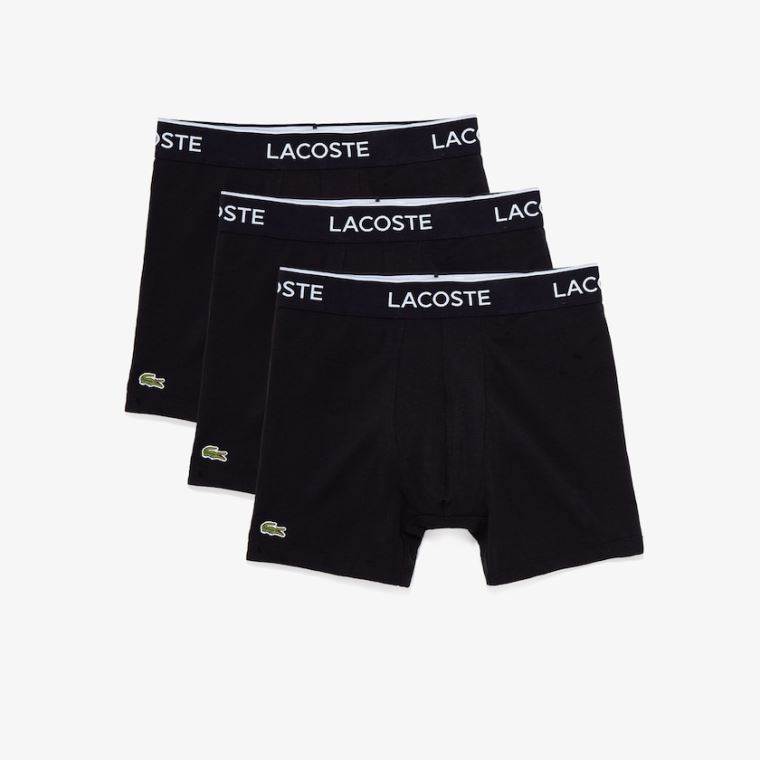 Lacoste Pack of 3 Boxer Briefs Fekete | MHGDPABG