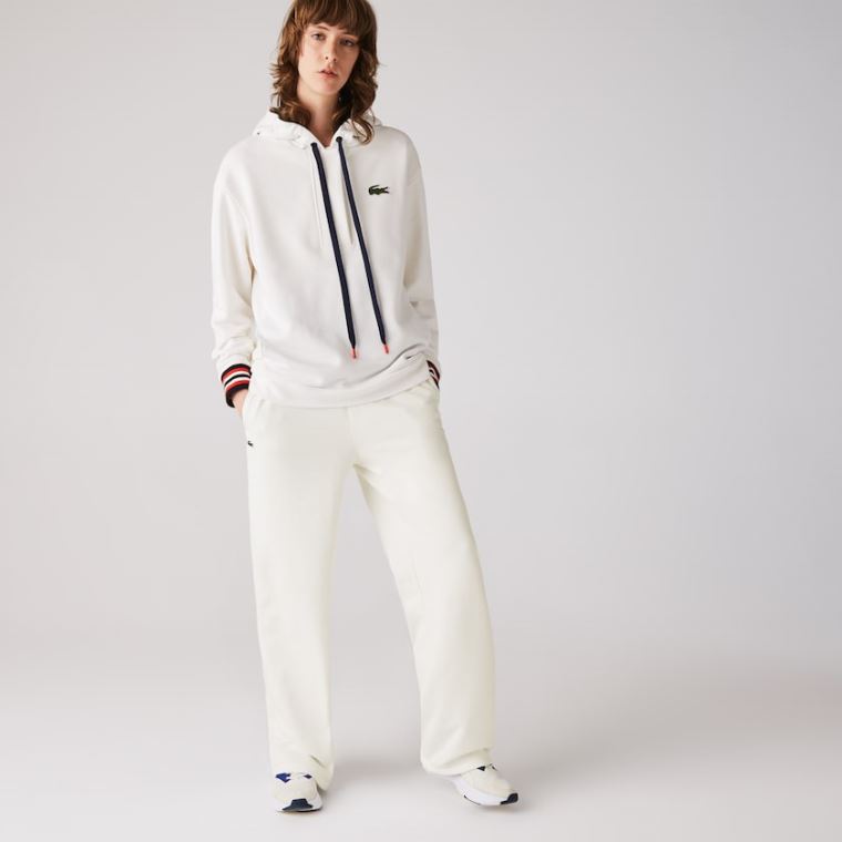 Lacoste Pamut Fleece Trackpants Fehér | Q1Y5z2PZ