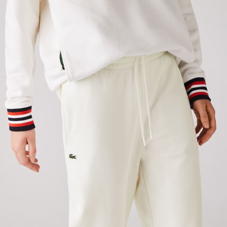 Lacoste Pamut Fleece Trackpants Fehér | Q1Y5z2PZ