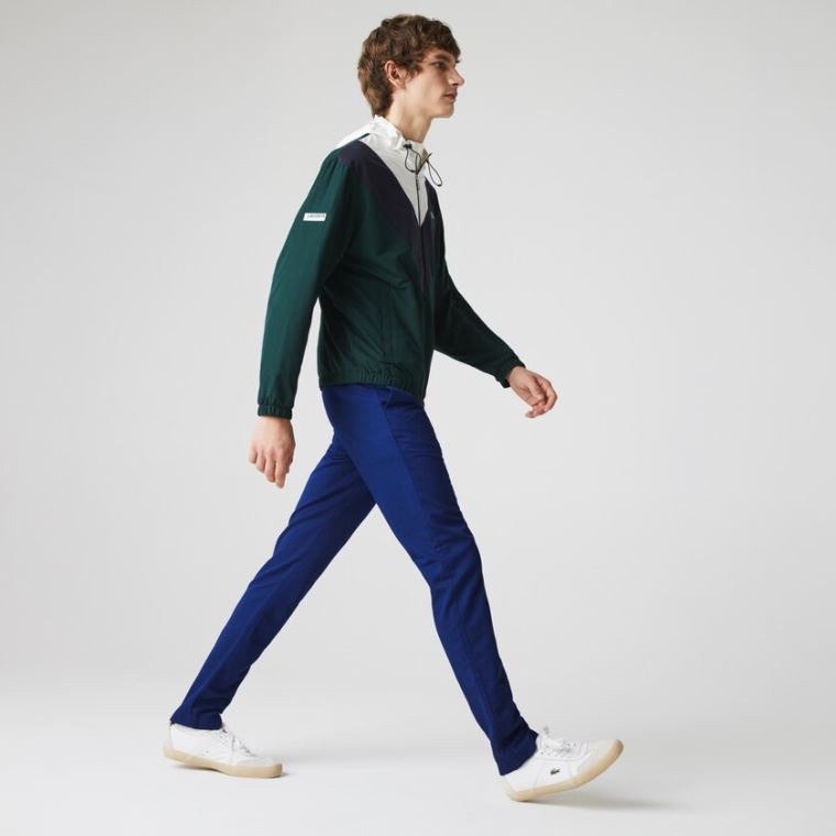 Lacoste Pamut-Linen Chinos Sötétkék Kék | 7c0XfEhV