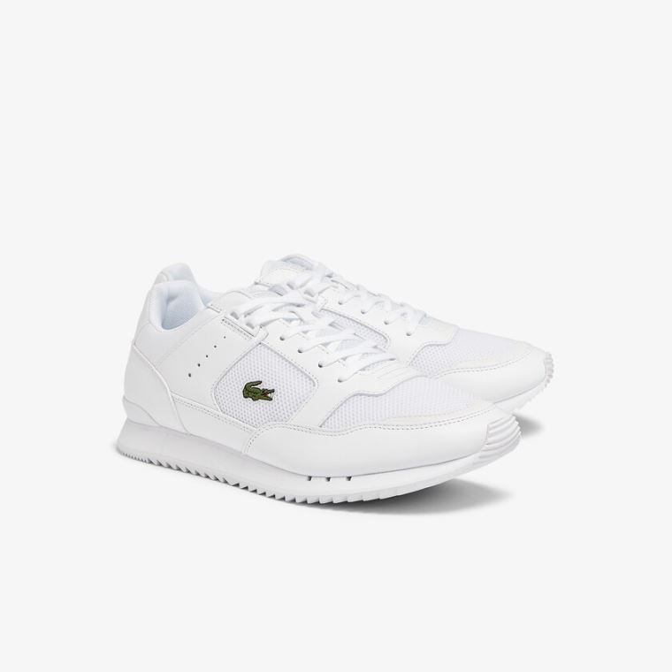 Lacoste Partner Piste Textil Sneakers Fehér | 9t5QtlbR