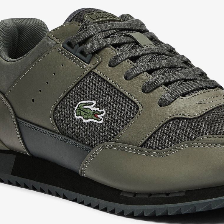 Lacoste Partner Piste Textil Sneakers Khaki Világos Khaki | pSkUQ3Is