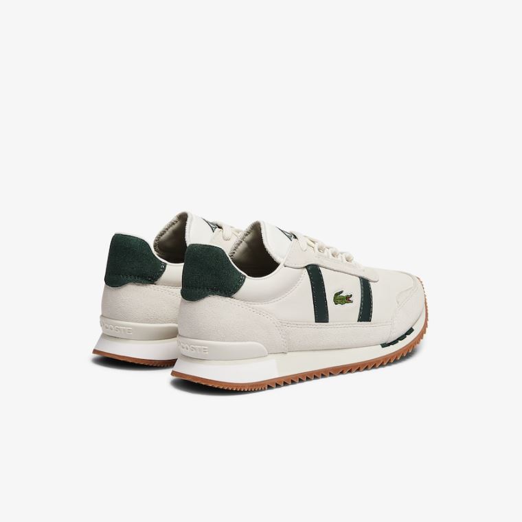 Lacoste Partner Retro Bőr Sneakers Bézs Zöld | uijuCIvw