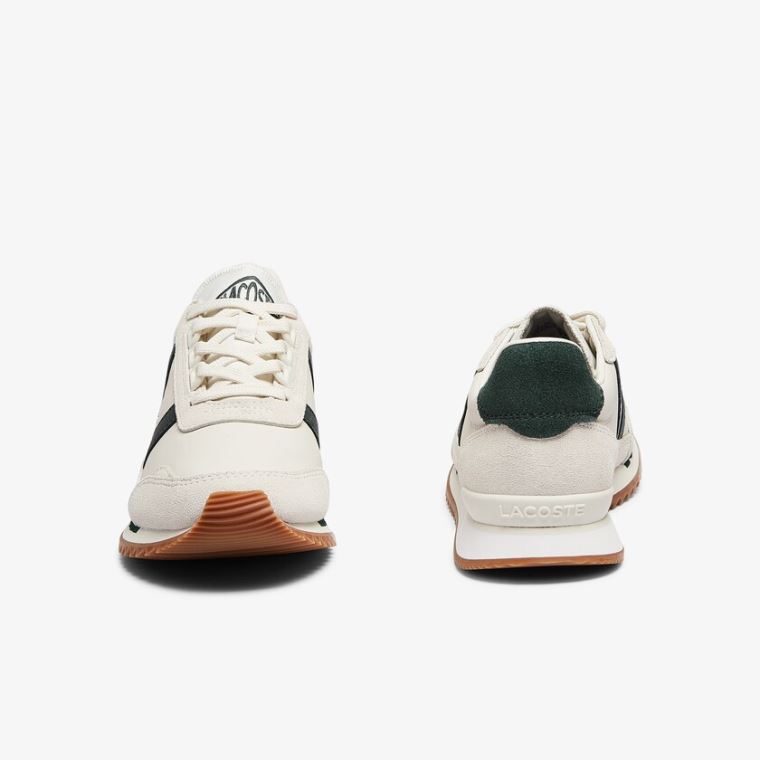 Lacoste Partner Retro Bőr Sneakers Bézs Zöld | uijuCIvw