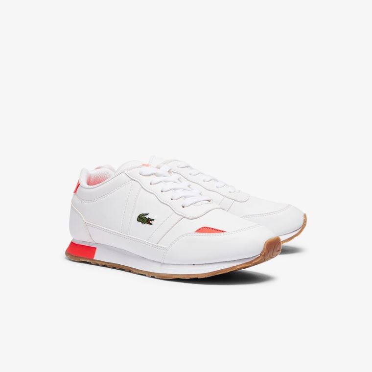 Lacoste Partner Textil Sneakers Fehér Bézs | ESh95Jgm