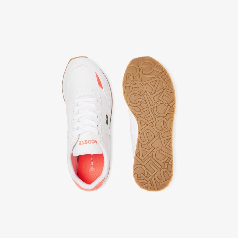 Lacoste Partner Textil Sneakers Fehér Bézs | ESh95Jgm