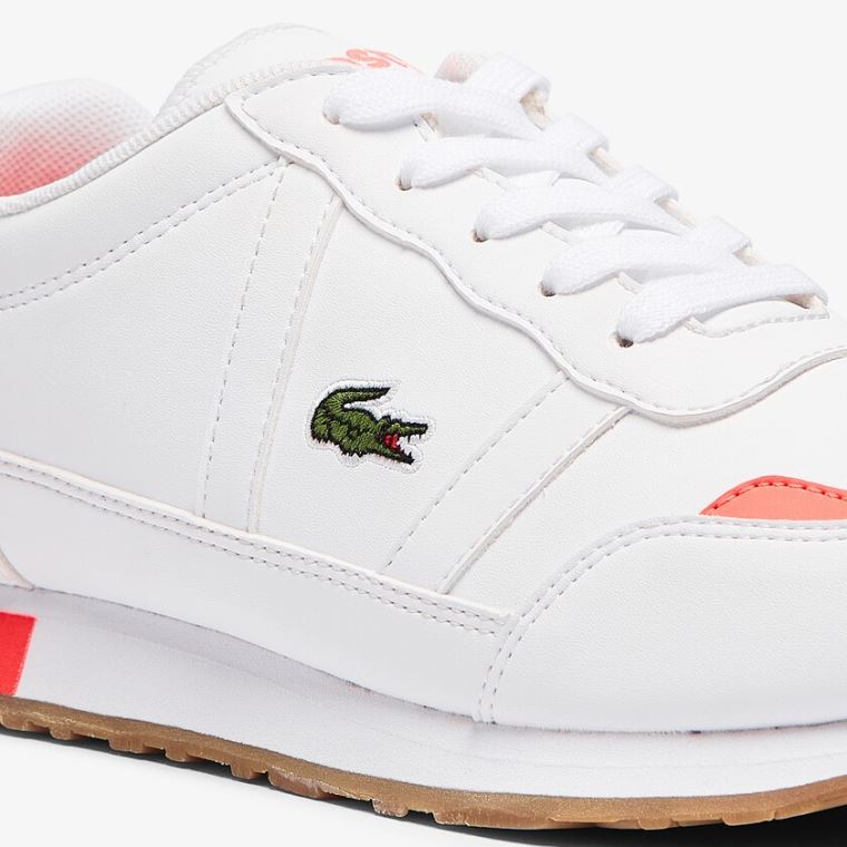 Lacoste Partner Textil Sneakers Fehér Bézs | ESh95Jgm