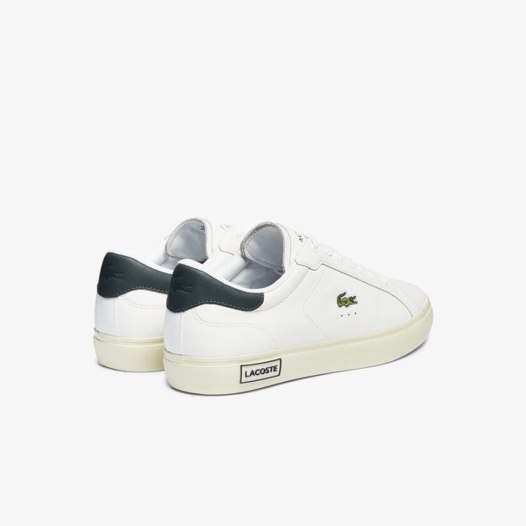 Lacoste Powercourt Smooth Bőr Sneakers Fehér | t3zLPCUs