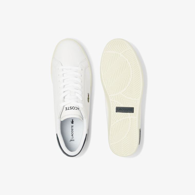 Lacoste Powercourt Smooth Bőr Sneakers Fehér | t3zLPCUs