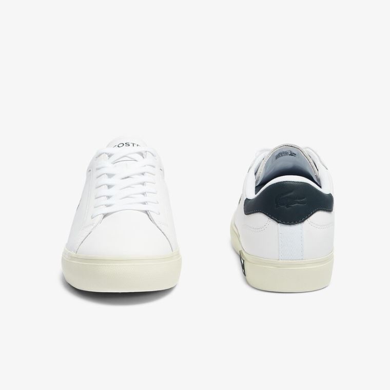 Lacoste Powercourt Smooth Bőr Sneakers Fehér | t3zLPCUs