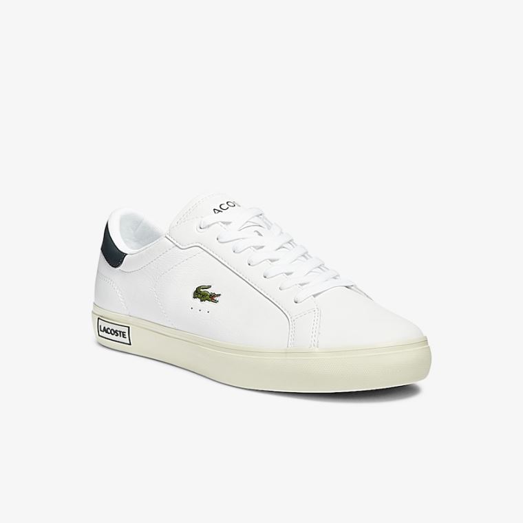 Lacoste Powercourt Smooth Bőr Sneakers Fehér | t3zLPCUs